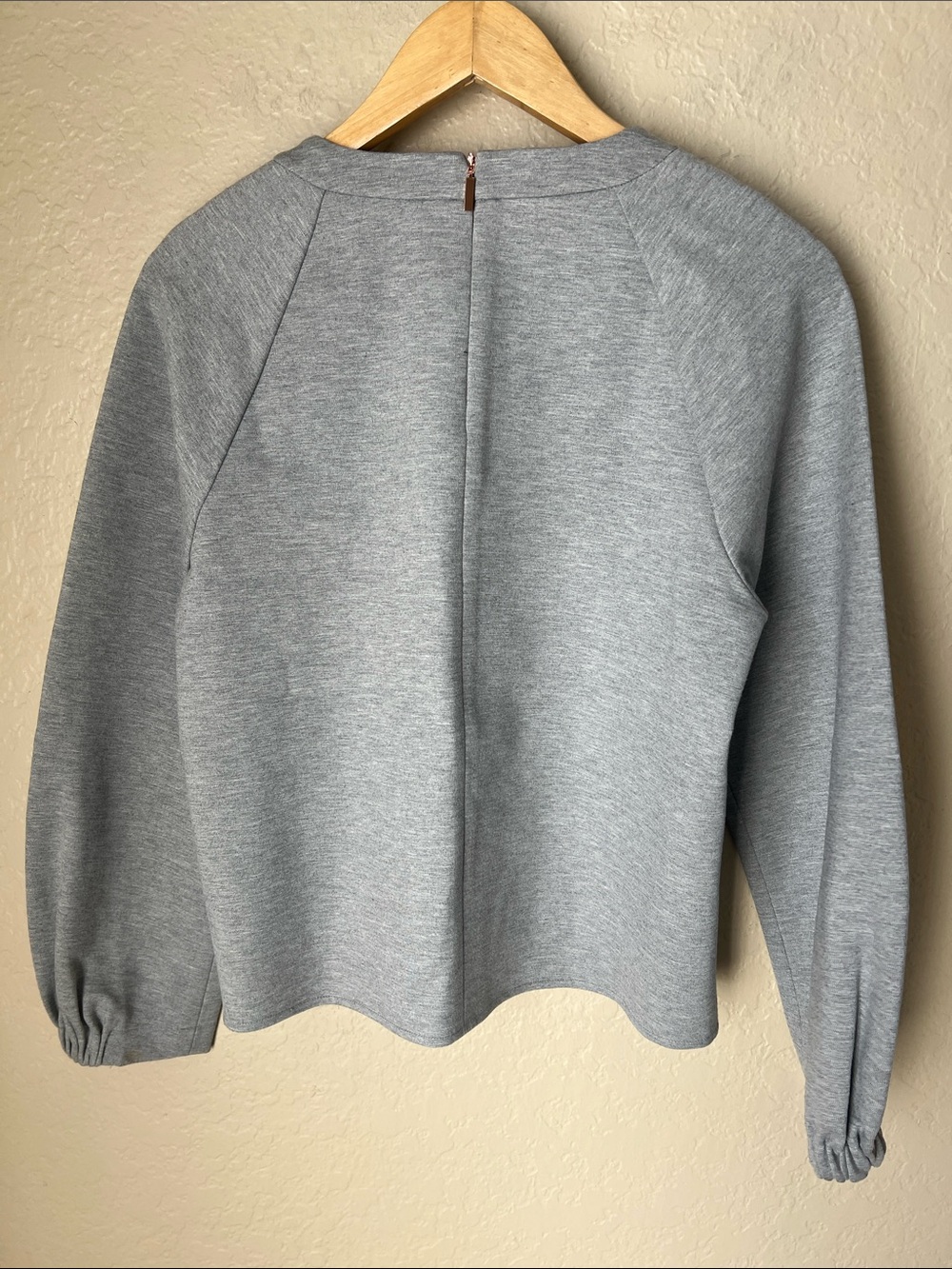 Tibi grey zip back boxy crewneck sweatshirt S - Picture 7 of 9